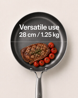 Versatile use — 28cm pan